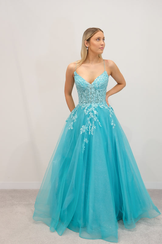 Iris gown - Turquoise