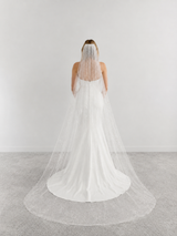 Annabelle glitter veil Single tier Cathedral