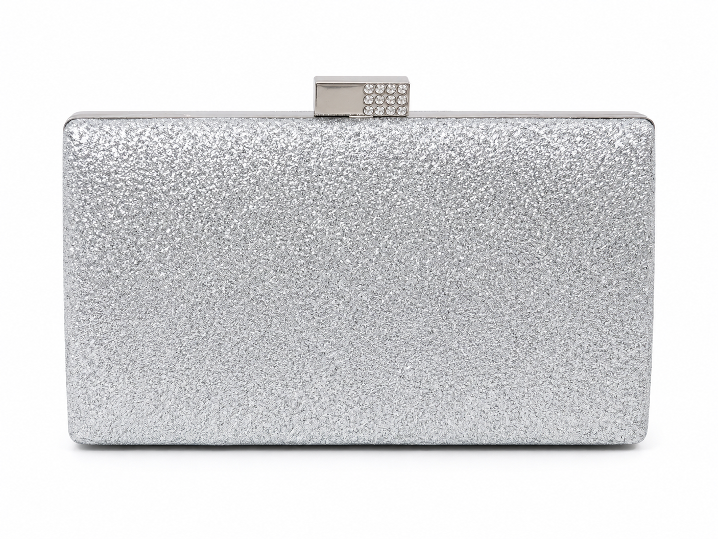 Silver Glitter evening clutch (B-24)