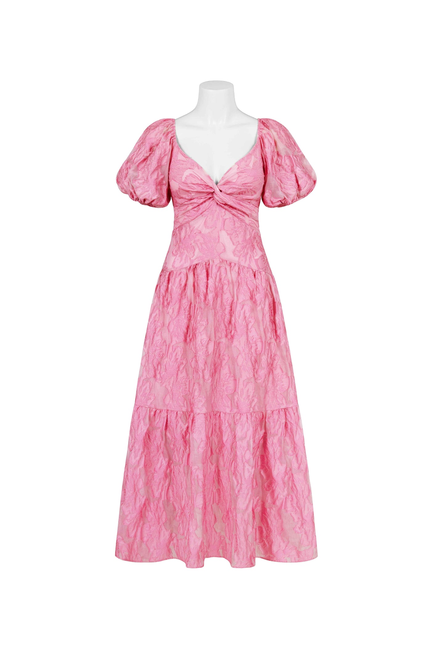 Zali Pink Jacquard Maxi dress