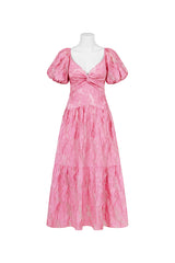 Zali Pink Jacquard Maxi dress