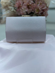 White clutch with Gold trim (A0928)
