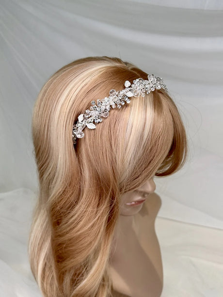Faith Silver Crystal Headband WH770