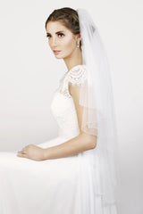 Sana two tier Cathedral veil 30"+108" - Ivory