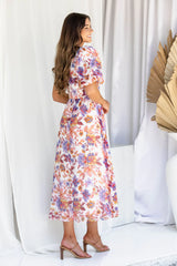 Celeste one shoulder floral midi dress