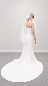 Melinda pearl edge veil 2 tier