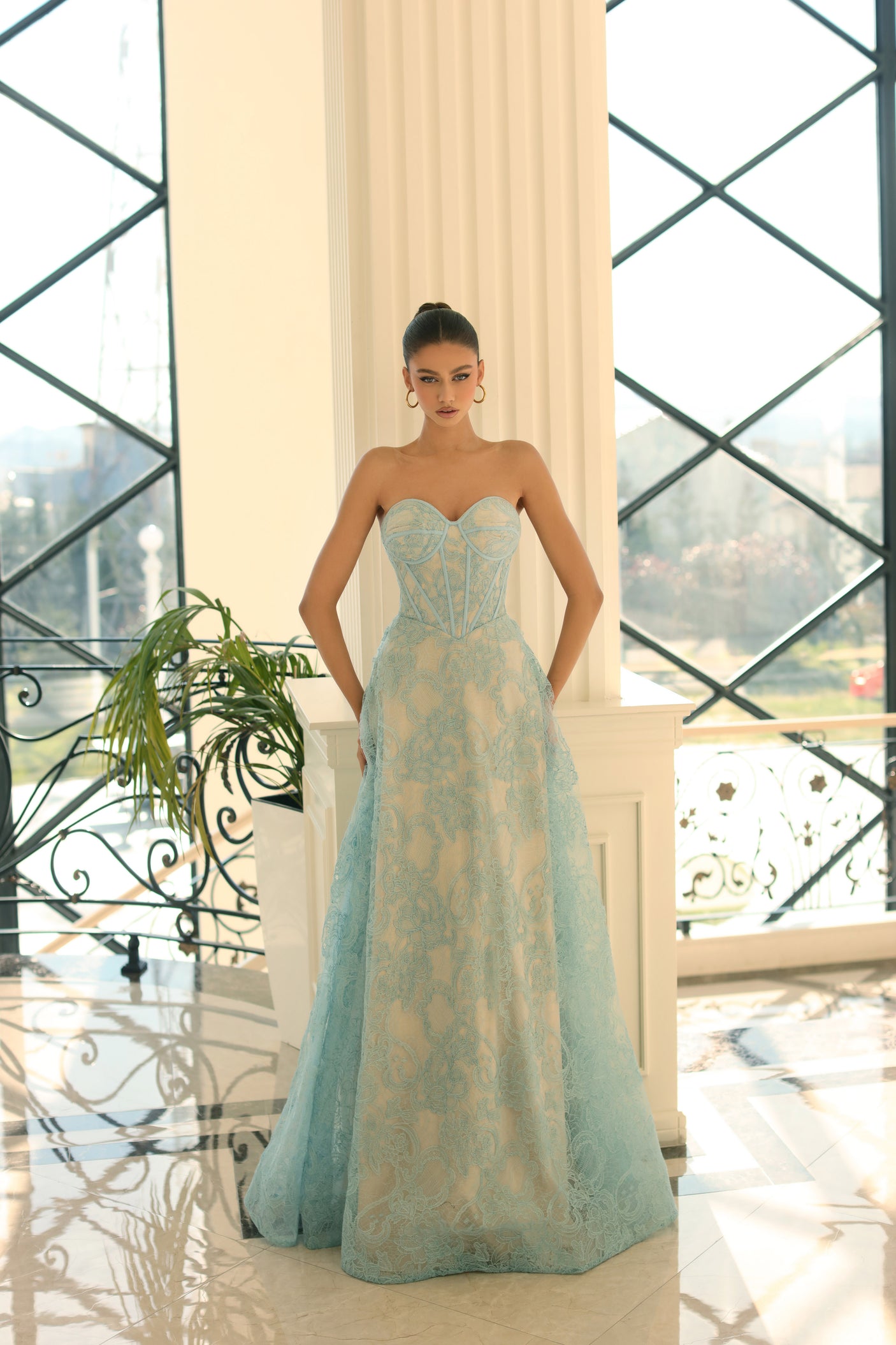 NC1057 Blue/Nude size 18 (Ready to ship!)