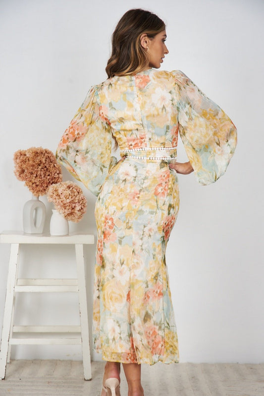 Pamelia Dress - Floral print, Size 8 (EY8399MS)