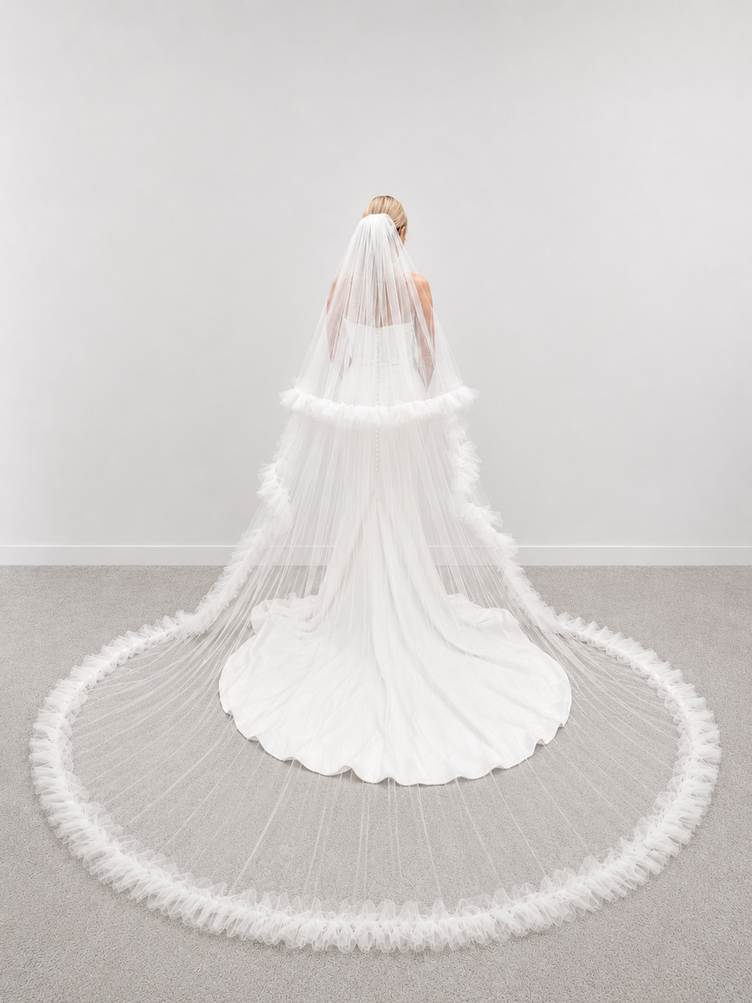 Priss Veil - 2 Tier ruffled