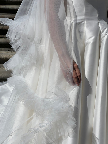 Priss Veil - 2 Tier ruffled