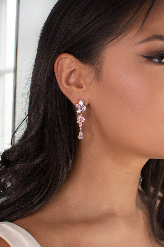 Claire Earrings - Rose Gold WE546