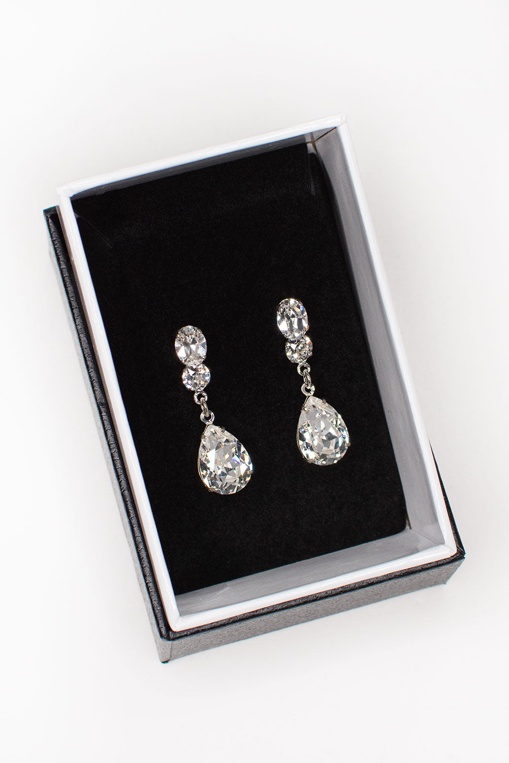 Emilia Earrings Swarovski Silver-  E514