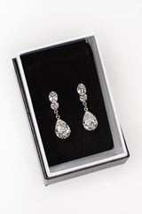 Emilia Earrings Swarovski Silver-  E514