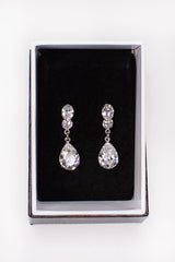 Emilia Earrings Swarovski Silver-  E514