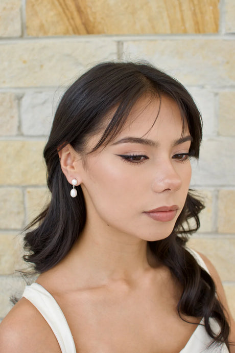 Sia Silver Freshwater Pearl Earrings WE763