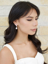 Emilia Earrings Swarovski Silver-  E514