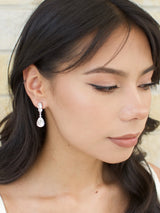 Emilia Earrings Swarovski Silver-  E514