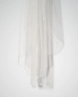 Sana two tier Fingertip veil 45” - Ivory