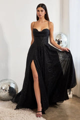 Klara glitter gown Black size US18 (Ready to ship!)