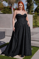 Klara glitter gown Black size US18 (Ready to ship!)