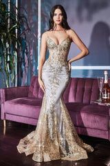 Jayde Fitted Glitter Corset Gown Gold Size 6 (Ready to ship!)