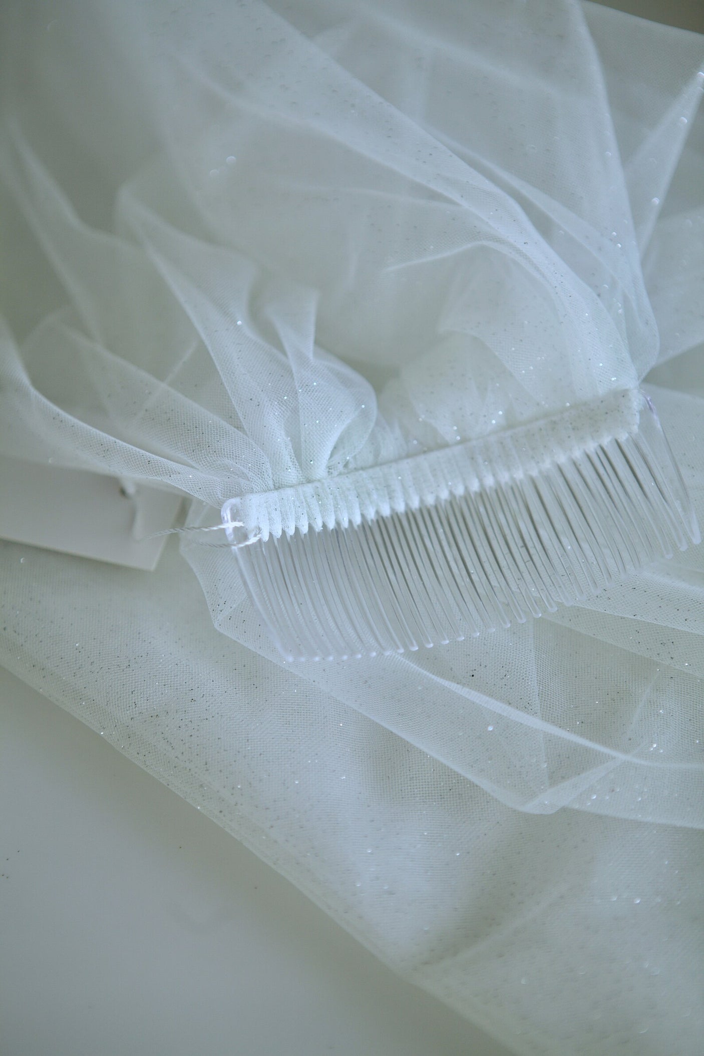 Annabelle glitter veil Single tier Cathedral