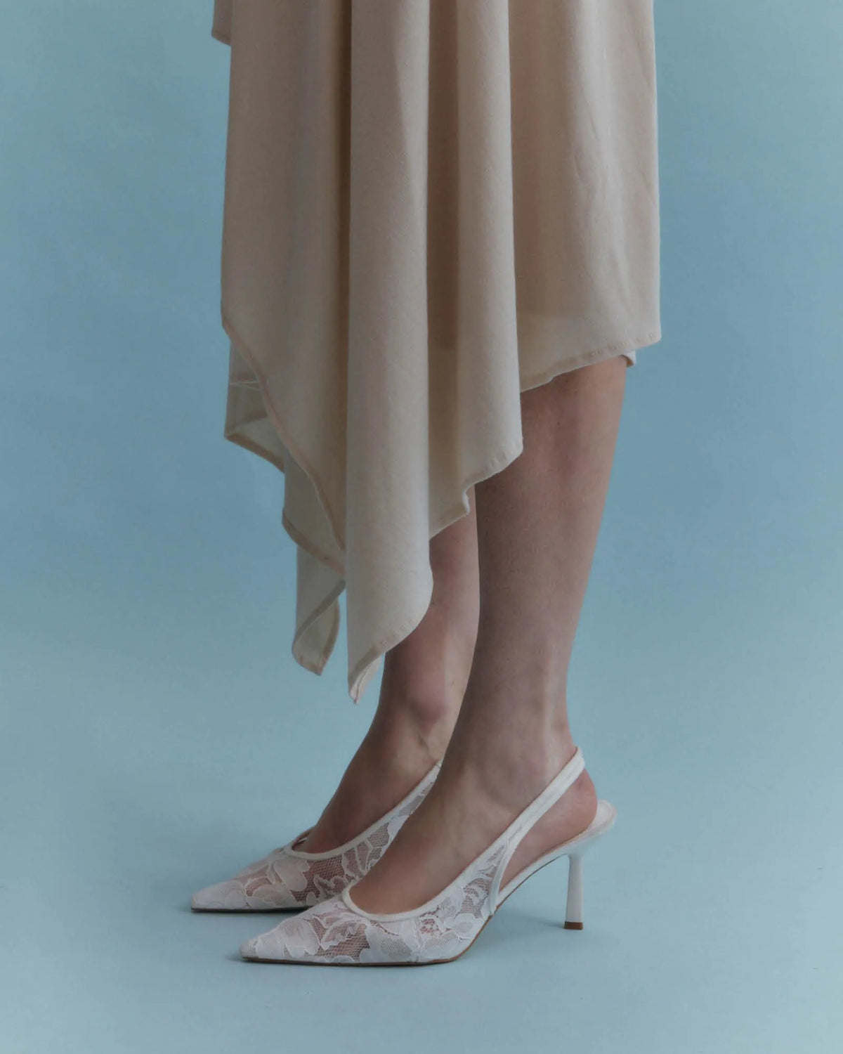 Iraya Heel - White Lace