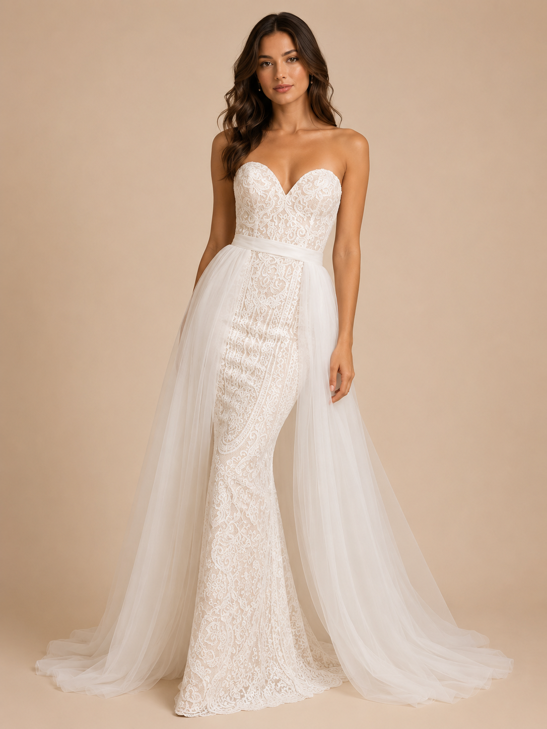 Jadore tulle overskirt White size 8 (Ex sample gown)