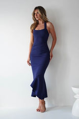 'Rhianna' Textured Halter Dress