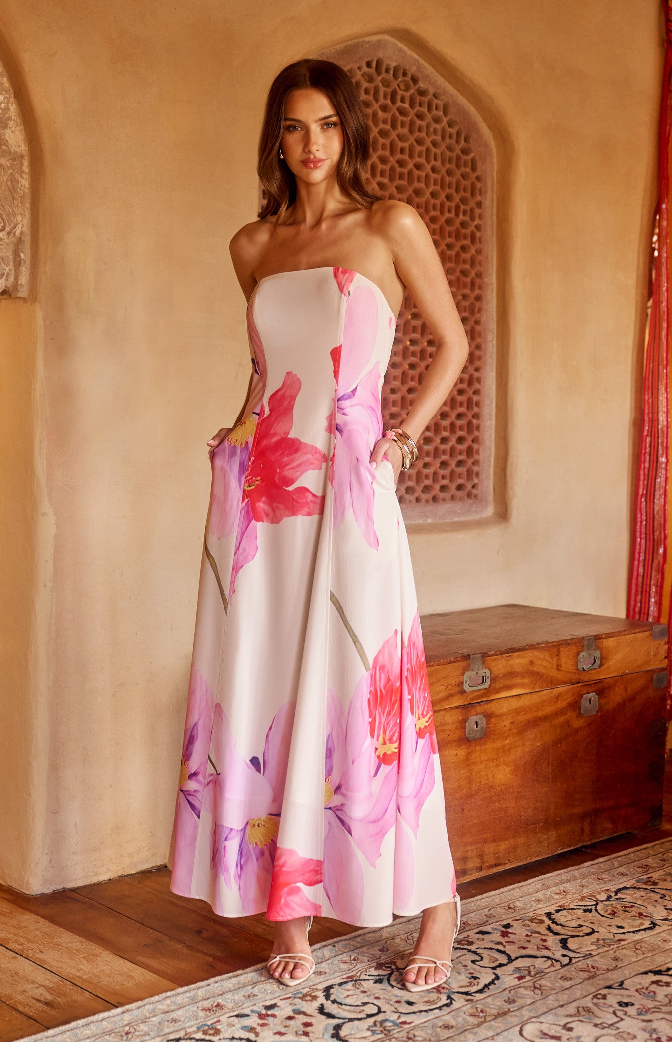 'Mykonos' - Floral Cocktail Dress