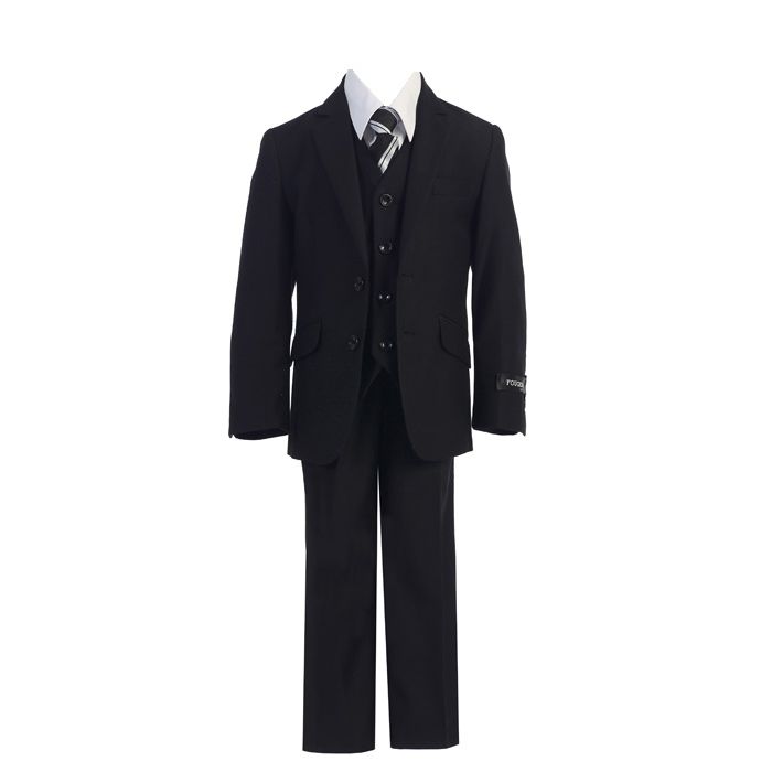 Tailored Slim Fit 5 piece suit - Black (728)