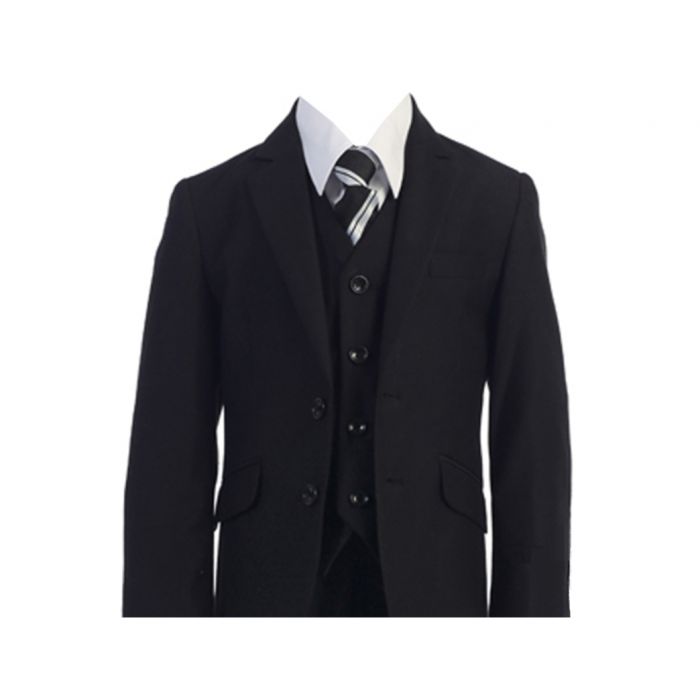 Tailored Slim Fit 5 piece suit - Black (728)