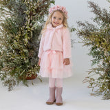 Josephine blush faux fur jacket