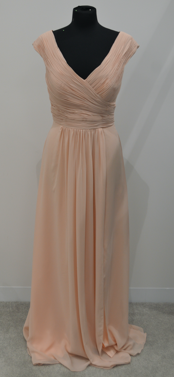 Chiffon peach dress size 14,18,20 C0099