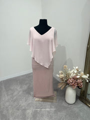 Chiffon overlay dress - Pink (221421)