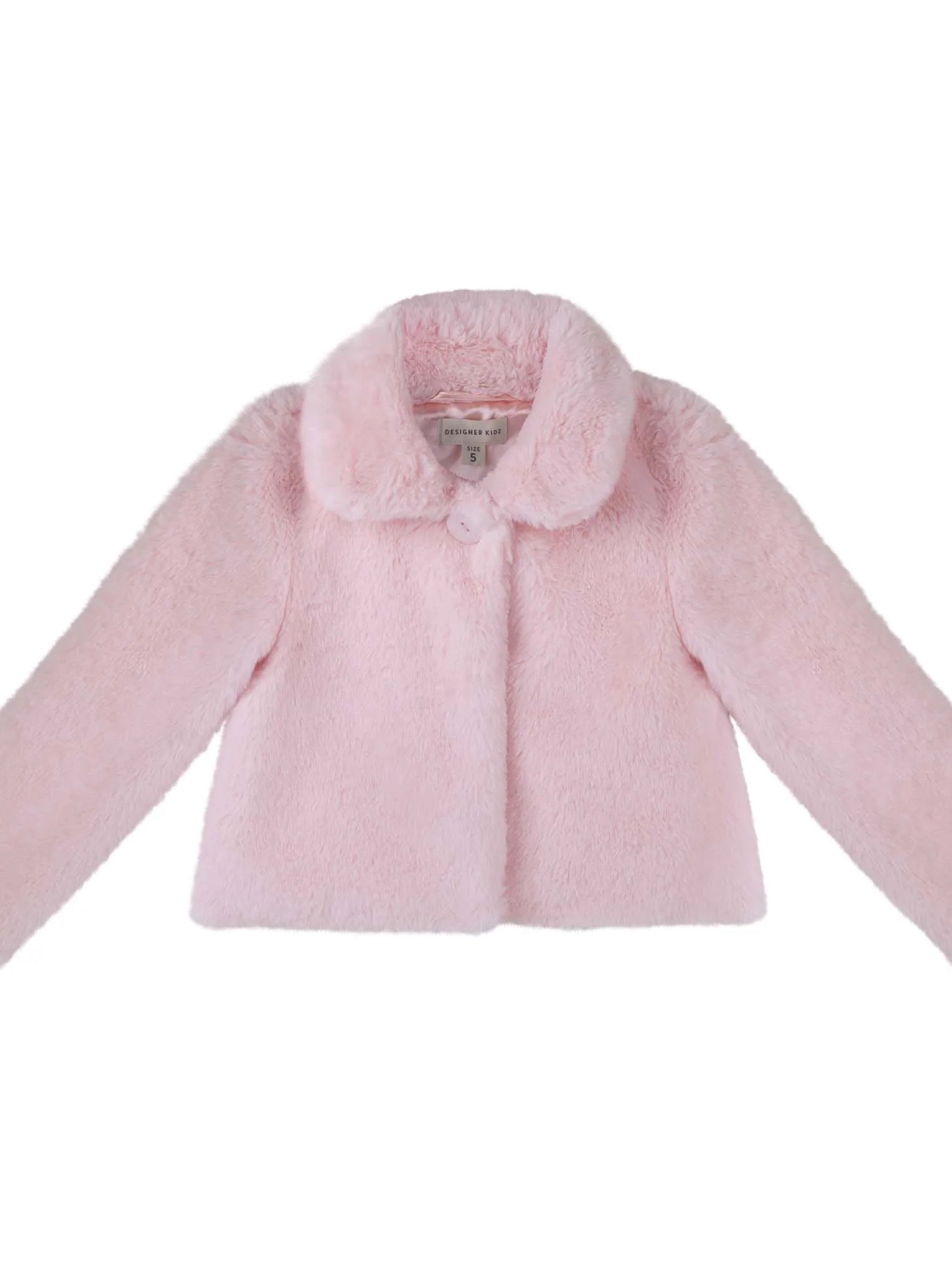 Josephine blush faux fur jacket