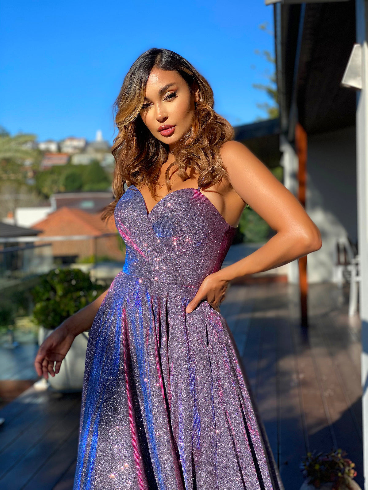 JX5007 Shimmer Ball Gown by Jadore – Confetti