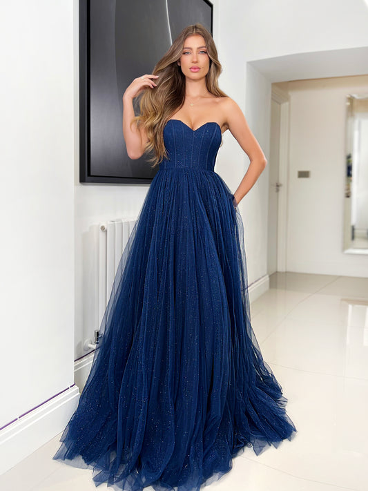 Kendall Strapless Sequin Formal Dress – PO962