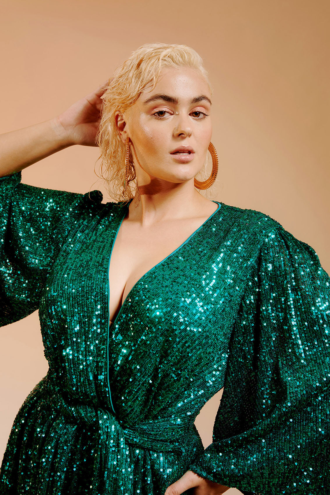 Discoteca Sequin Dress - Emerald