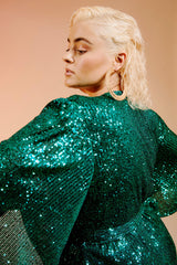 Discoteca Sequin Dress - Emerald