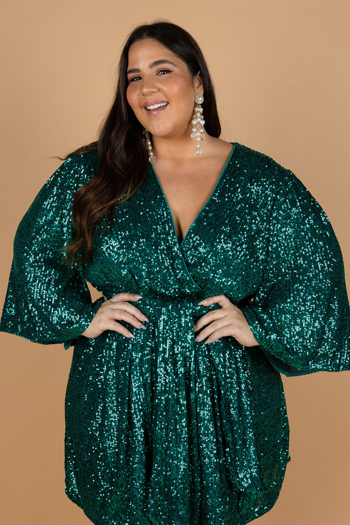 Discoteca Sequin Dress - Emerald