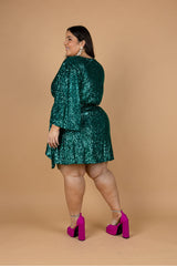 Discoteca Sequin Dress - Emerald