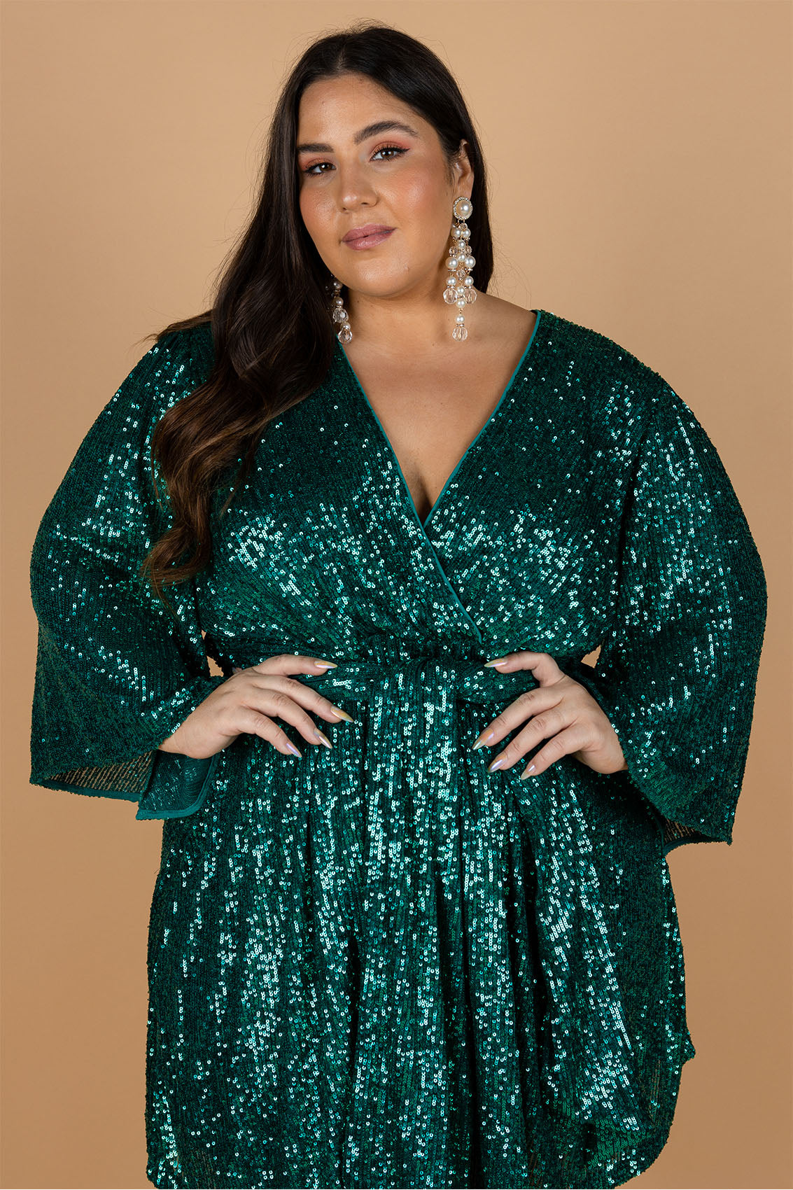 Discoteca Sequin Dress - Emerald