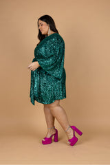 Discoteca Sequin Dress - Emerald