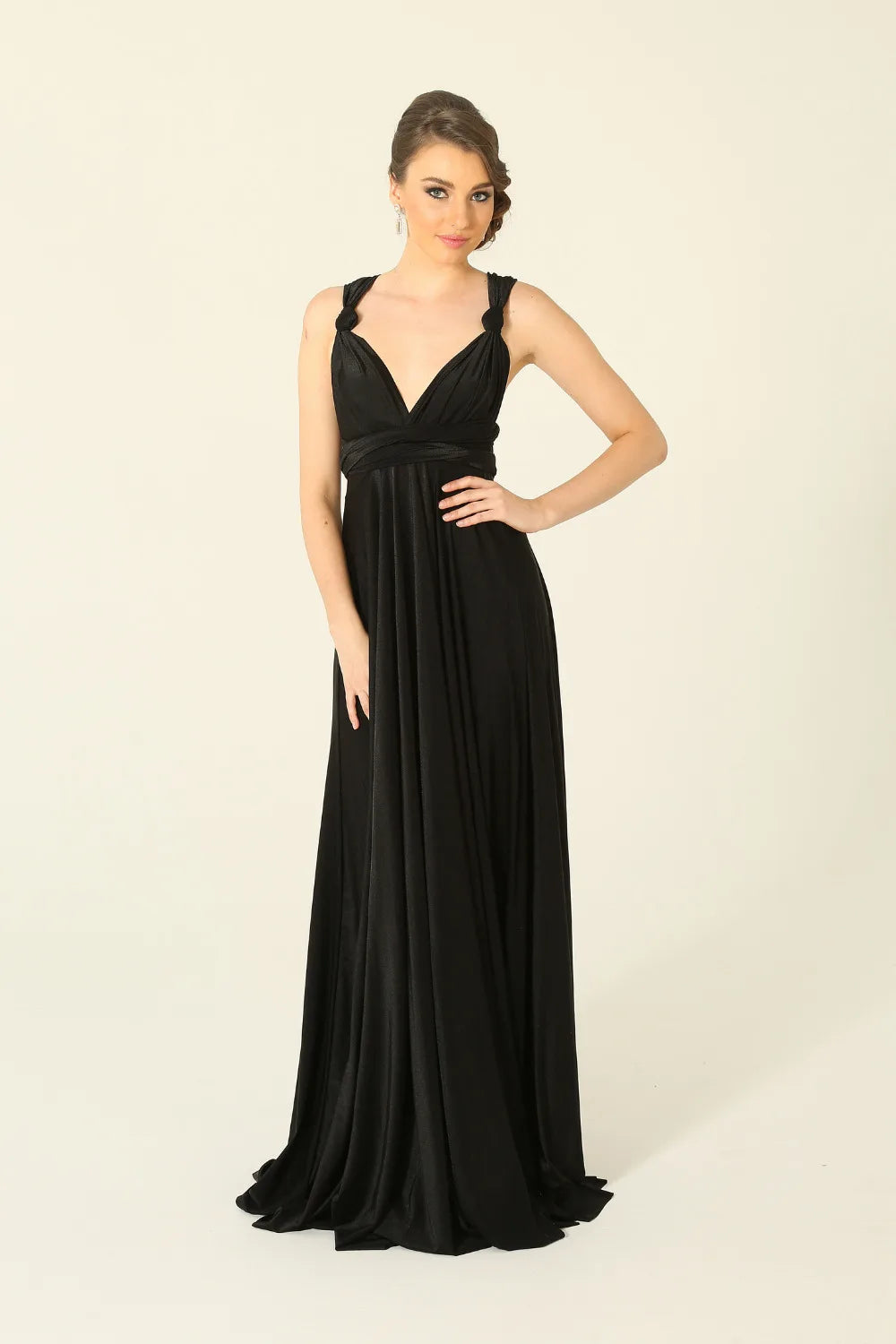 PO31 Wrap dress - Black size L (size 18-26) (Ready to ship!)