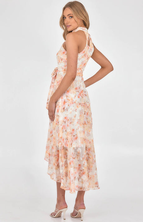Midi Dress - Peach Floral
