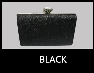 Black sparkle diamond clutch