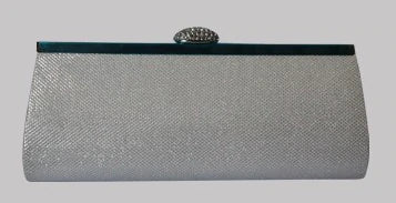 Slim evening clutch with diamanté clasp (322112A)