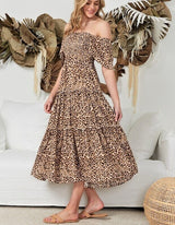 Iris Maxi Dress - Leopard print.